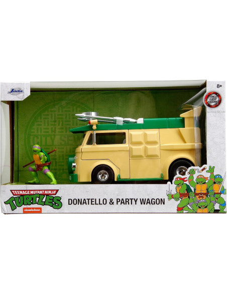 Carro de Fiesta TMNT 1:24 Jada Toys con Donatello 6,99 cm
