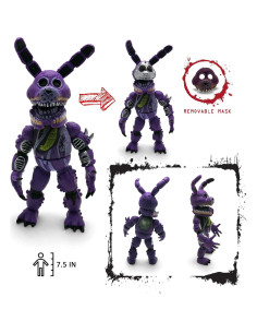 Set de 6 Figuras de Acción FNAF Toy - Nightmare Foxy, Freddy, Bonnie, Chica 2