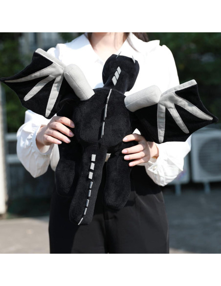 Peluche Dragón Negro 60 cm Adumtil Juguete Suave para Niños