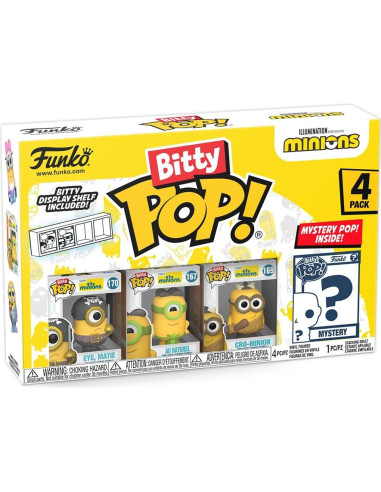 Funko Bitty POP! Minions - Paquete de 4 figuras + sorpresa
