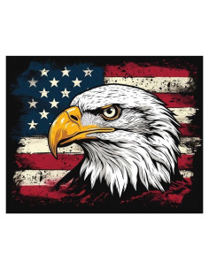Rompecabezas 500 Piezas Bandera Americana Vintage Águila