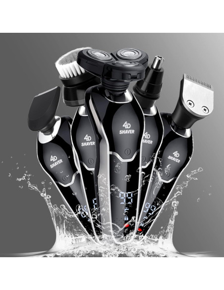 Afeitadora Eléctrica 5 en 1 BestMal Impermeable Recargable