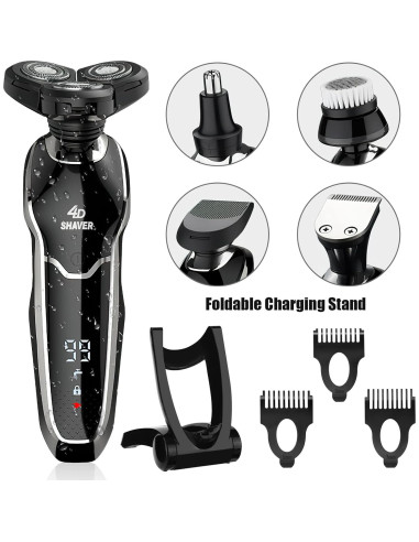 Afeitadora Eléctrica 5 en 1 BestMal Impermeable Recargable