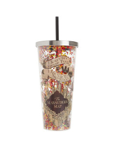 Taza Brillante Harry Potter Spoontiques 591 ml con Popote 2