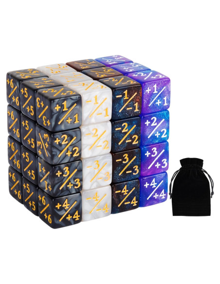 48 PCS Dados Mágicos MTG - Contadores de Vida 16 mm