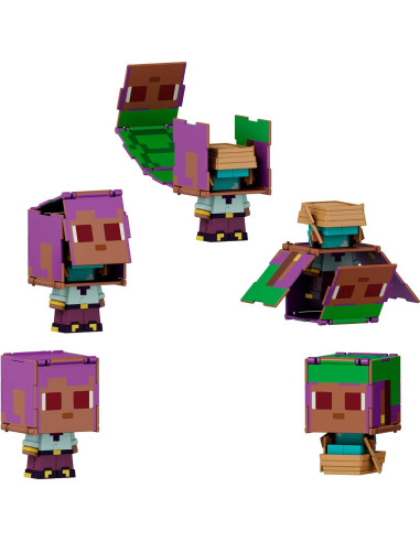 Figuras de Acción Minecraft Mattel Paquete de 2 Efe y Delfín