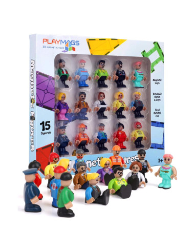 Conjunto de Figuras Magnéticas Playmags 15 Piezas para Niños