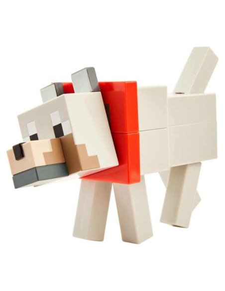 Juego de Figuras Fusion Wolf Mattel Minecraft 241g 6+ Años