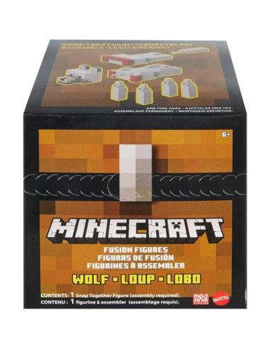 Juego de Figuras Fusion Wolf Mattel Minecraft 241g 6+ Años