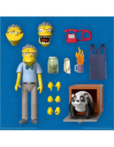 Figura de acción Moe 17,78 cm Super7 Los Simpsons ULTIMATES