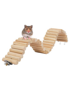 Puente Colgante de Madera Hamiledyi para Hámster 40x6 cm