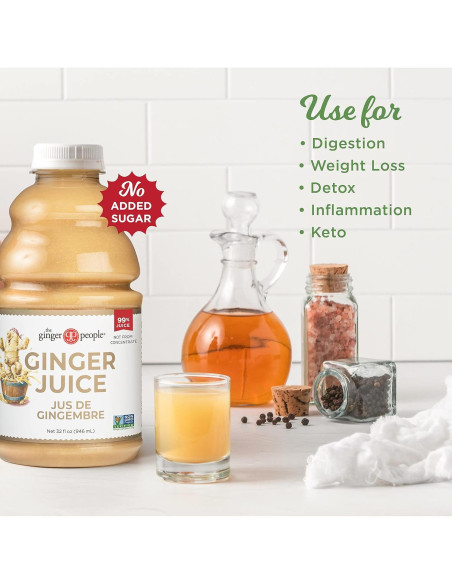 Jugo de Jengibre 99% Puro The Ginger People 946ml - Salud Digestiva