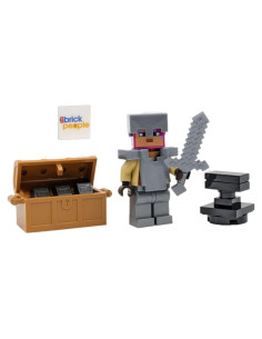 LEGO Minecraft Caballero con Cofre y Yunque 4.3cm