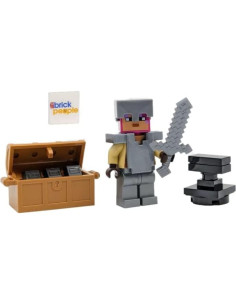 LEGO Minecraft Caballero con Cofre y Yunque 4.3cm 2