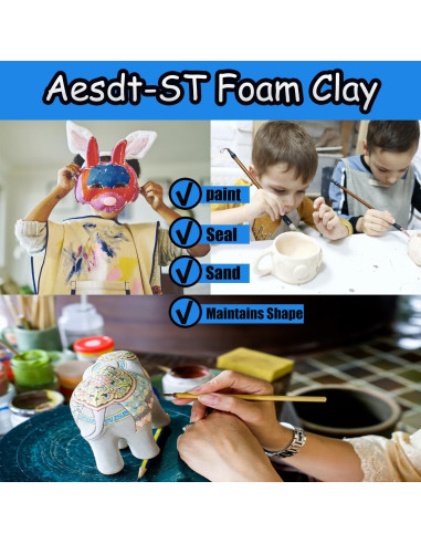 Arcilla de Cosplay Aestd-ST 300g Blanca Secado al Aire