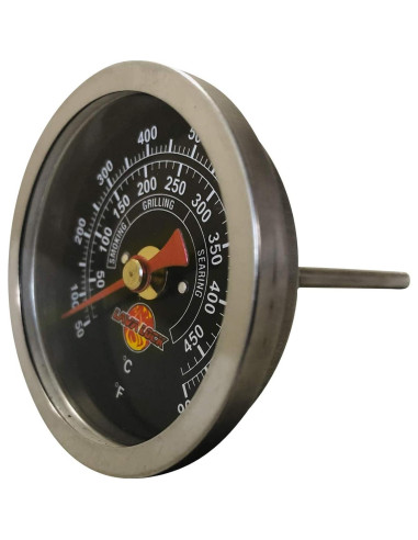 Termómetro de Barbacoa Black Face 2" con Vástago 3" M8
