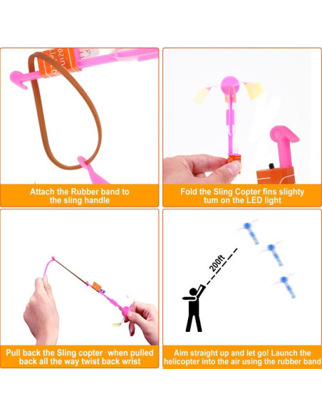 Set de Juguetes Voladores Brillantes ZANSHU - 64 Piezas