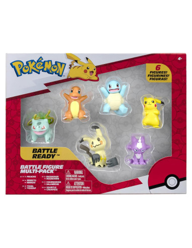 Paquete de Figuras de Batalla Pokémon 6 Pack - Jazwares