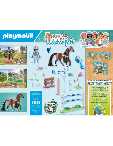 Caballos de Waterfall PLAYMOBIL 71355 - Set de Salto Ecuestre