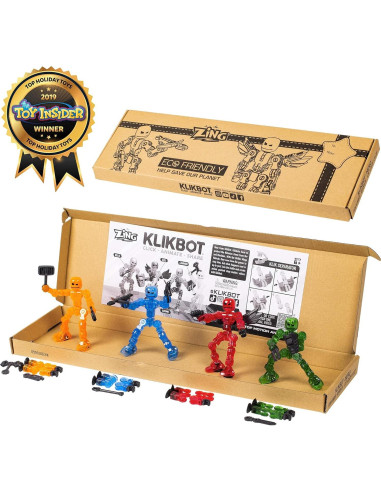 Klikbot Zing Serie 1 Héroes 4 Figuras Poseables 0.20 kg