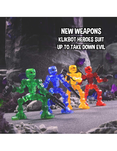 Klikbot Zing Serie 1 Héroes 4 Figuras Poseables 0.20 kg