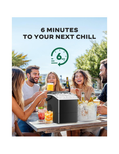 Máquina de Hielo Marsail MSIM27B, 11.79 kg/día, Compacta