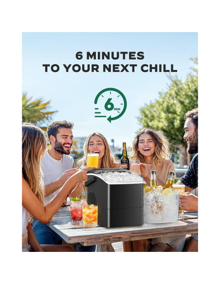 Máquina de Hielo Marsail MSIM27B, 11.79 kg/día, Compacta