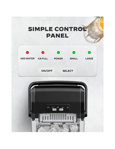 Máquina de Hielo Marsail MSIM27B, 11.79 kg/día, Compacta