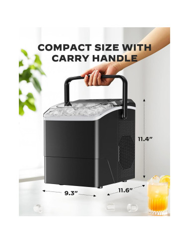 Máquina de Hielo Marsail MSIM27B, 11.79 kg/día, Compacta