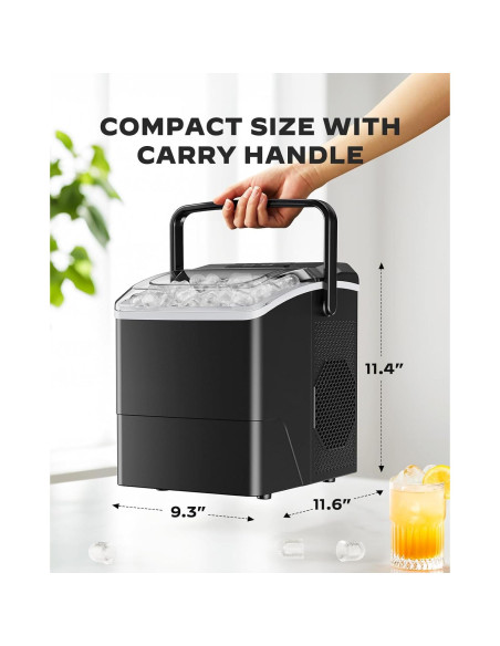 Máquina de Hielo Marsail MSIM27B, 11.79 kg/día, Compacta