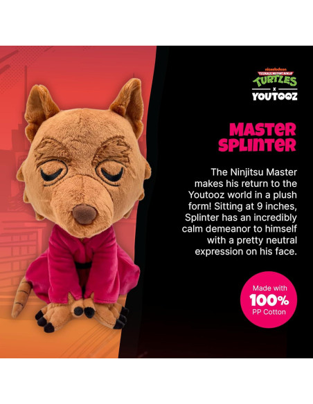 Peluche Maestro Splinter Youtooz 15 cm TMNT Suave Peluche Maestro Splinter Youtooz 15 cm TMNT Suave