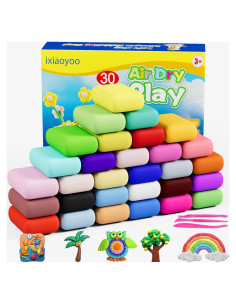 Arcilla Secada al Aire Ixiaoyoo 30 Colores para Niños