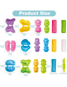 Set de Arcilla Yiklucg 12 Moldes Dinosaurios y Animales 2