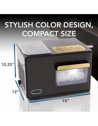 Fabricador de Hielo Nugget Whynter IBX-388BG 18kg Autolimpiante