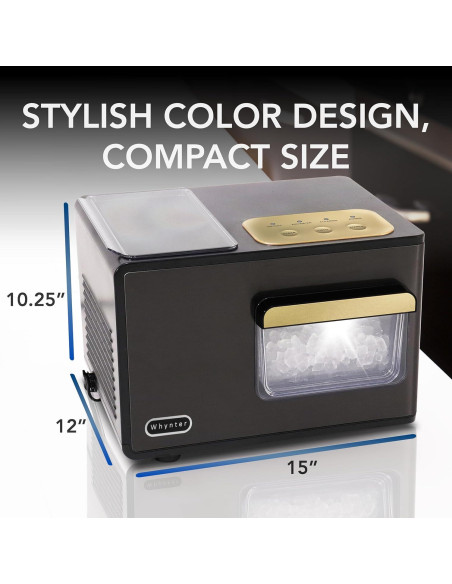 Fabricador de Hielo Nugget Whynter IBX-388BG 18kg Autolimpiante