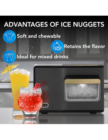 Fabricador de Hielo Nugget Whynter IBX-388BG 18kg Autolimpiante