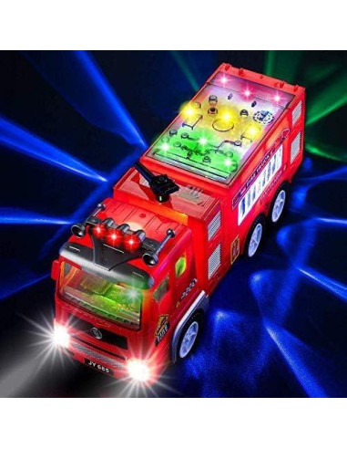 Camión de Bomberos Zetz Brands con Luces LED y Sonido 4D
