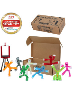 Set de 8 Figuras StikBot Transparentes + Trípode para Stop Motion 2