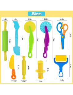 Juego de Herramientas de Plastilina LCY WEDSHI 9 Piezas 2