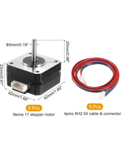 Motor Paso Nema 17 MECCANIXITY 42x42x23mm 1A 4.5V 0.1N.M 2