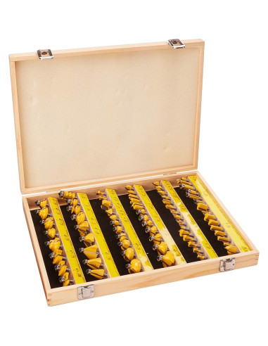 Conjunto de Fresas de Router 70 Piezas Yonico 1/4" (0,64 cm)