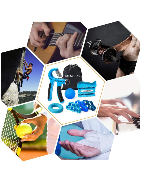 Entrenador de Fuerza de Agarre IMENSEAS 7 Pack Ajustable