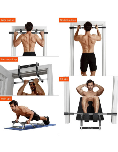 Barra de Dominadas Ajustable Ally Peaks para Puerta 55-100 cm