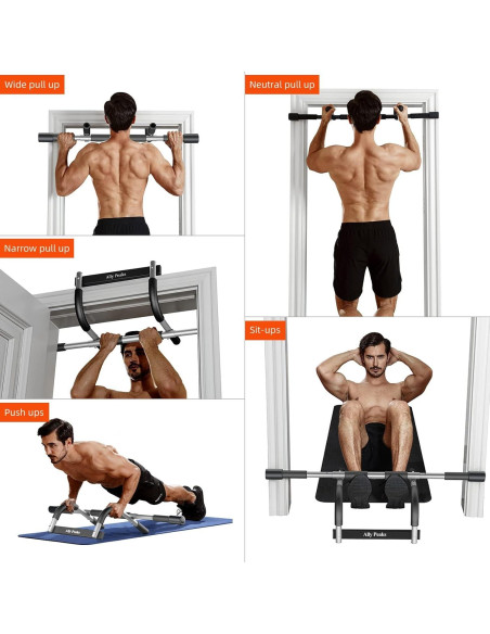 Barra de Dominadas Ajustable Ally Peaks para Puerta 55-100 cm