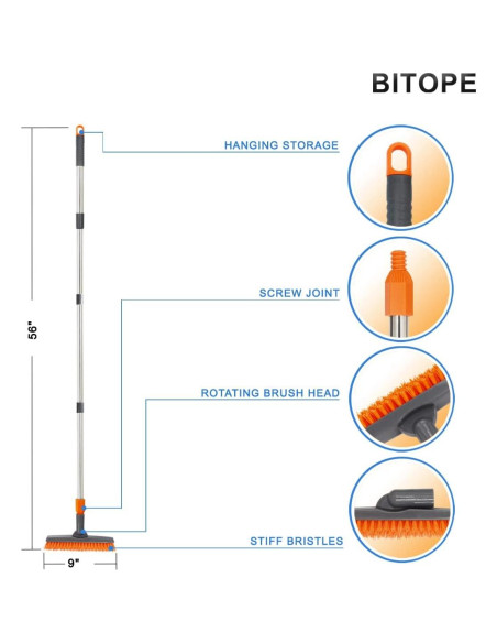 Limpiador de Juntas BITOPE con Mango Ajustable y Cabezal V Limpiador de Juntas BITOPE con Mango Ajustable y Cabezal V