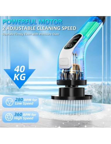 Limpiador Eléctrico Giratorio Yesayce A11 con 7 Cabezas