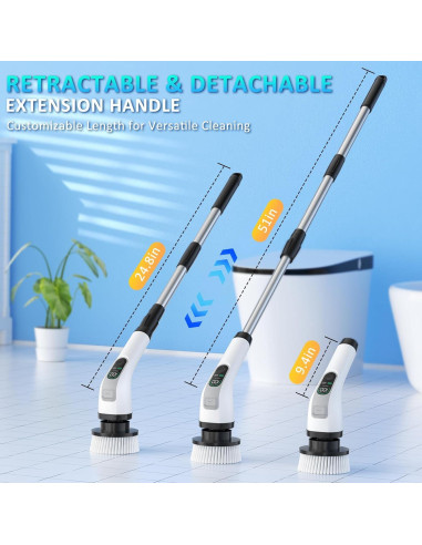 Limpiador Eléctrico Giratorio Yesayce A11 con 7 Cabezas