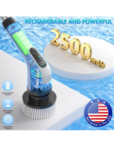 Limpiador Eléctrico Giratorio Yesayce A11 con 7 Cabezas