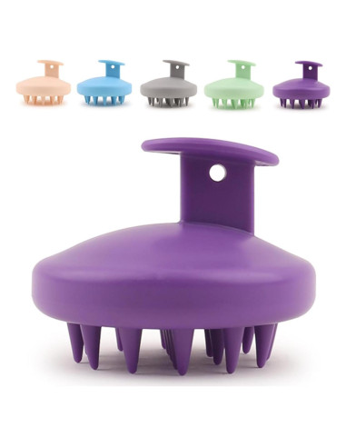 Masajeador de cuero cabelludo Inscca Morado para crecimiento