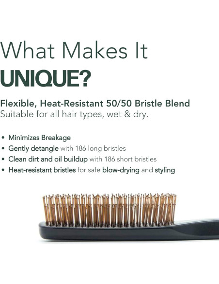 Cepillo Desenredante Uffy para Cabello Húmedo y Seco - 376 Cerdas